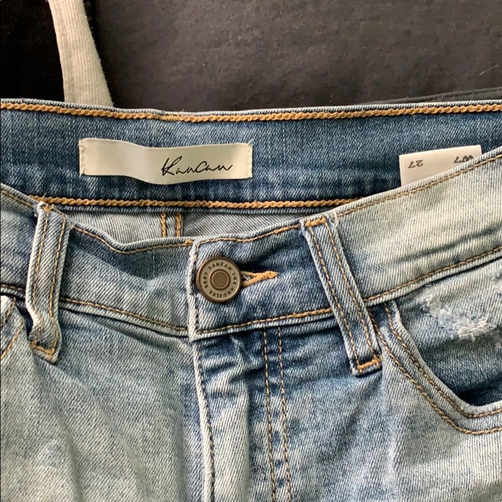Distressed kan can jeans 27